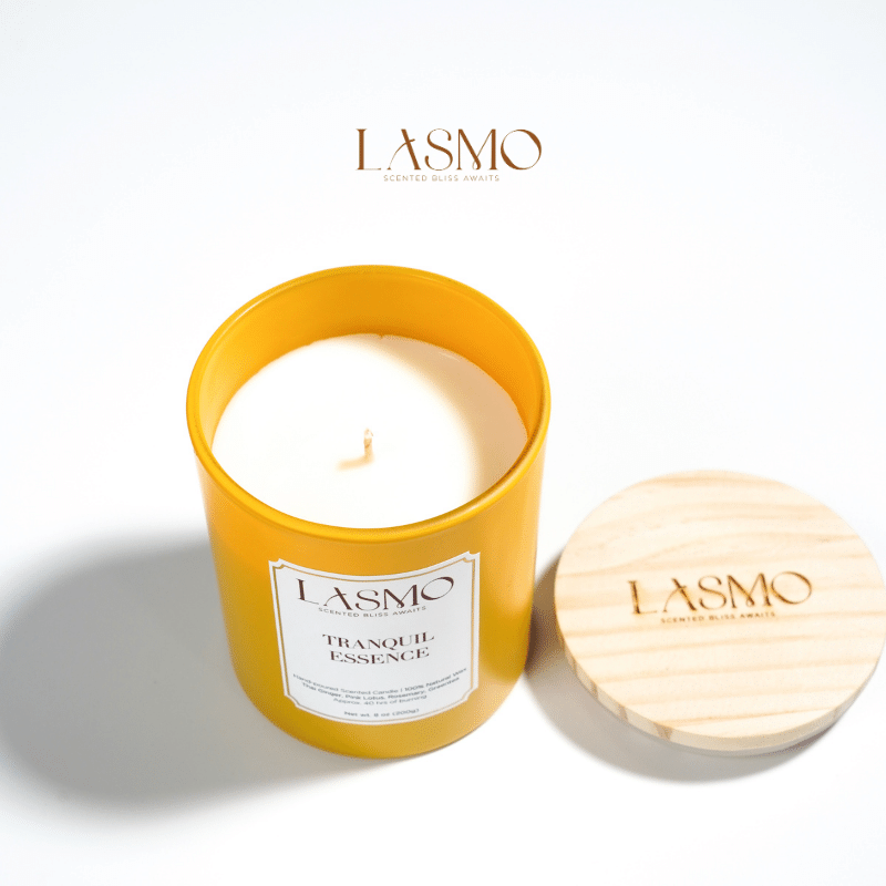  Nến thơm LASMO Tranquil Essence mùi Thiền thư giãn size 8oz 200gr - nến thơm tinh dầu thiên nhiên 
