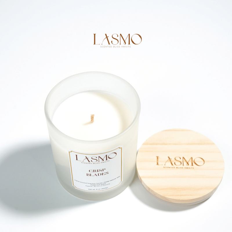  Nến thơm LASMO Crisp Blade mùi Cỏ Mới Cắt size 8oz 200gr - nến thơm tinh dầu thiên nhiên 