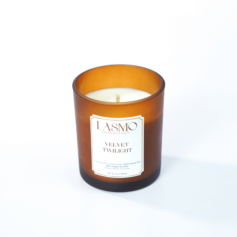  Nến thơm LASMO Velvet Twilight mùi Tiêu đen & Hổ phách 8oz 200gr - nến thơm tinh dầu thiên nhiên 