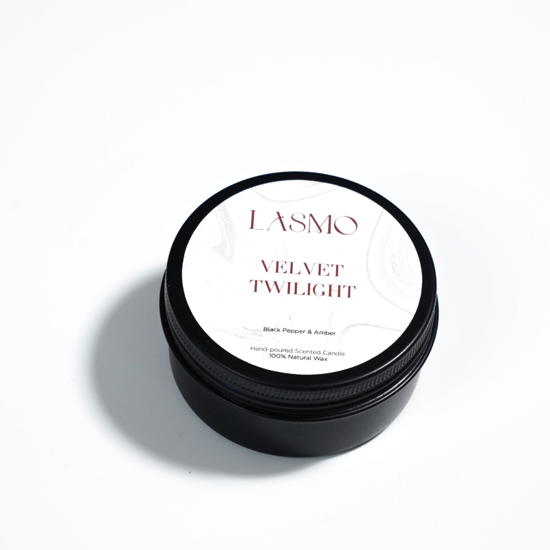  Nến thơm LASMO Velvet Twilight mùi Tiêu đen & Hổ phách 8oz 200gr - nến thơm tinh dầu thiên nhiên 