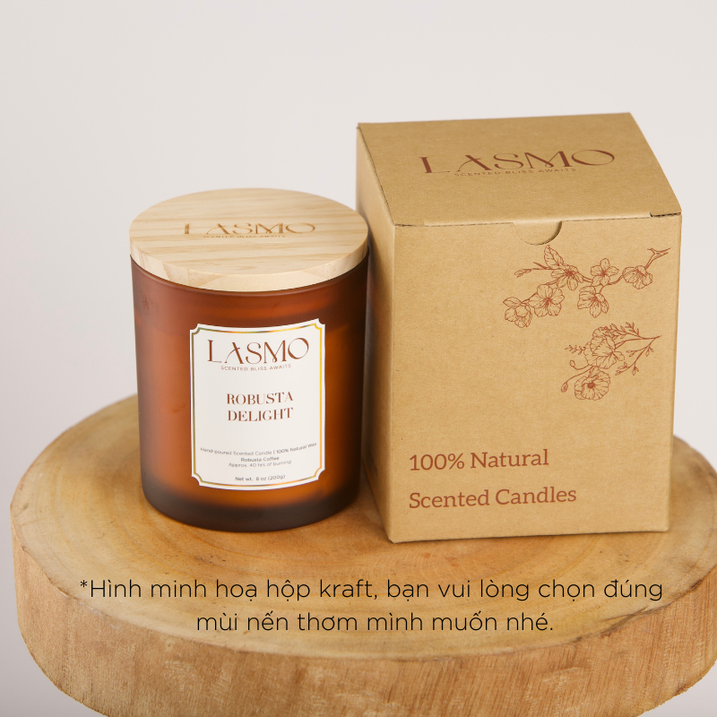  Nến thơm LASMO Tranquil Essence mùi Thiền thư giãn size 8oz 200gr - nến thơm tinh dầu thiên nhiên 