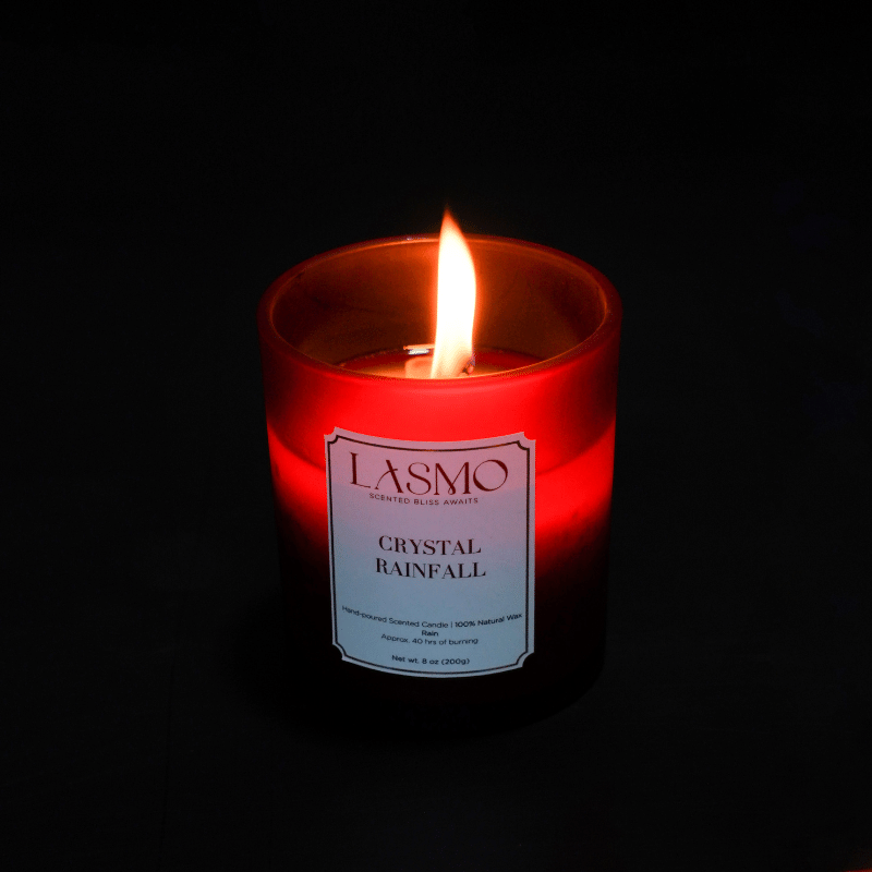  Nến thơm LASMO Crystal Rainfall mùi Mưa thư giãn size 2oz 60gram - nến thơm tinh dầu thiên nhiên 