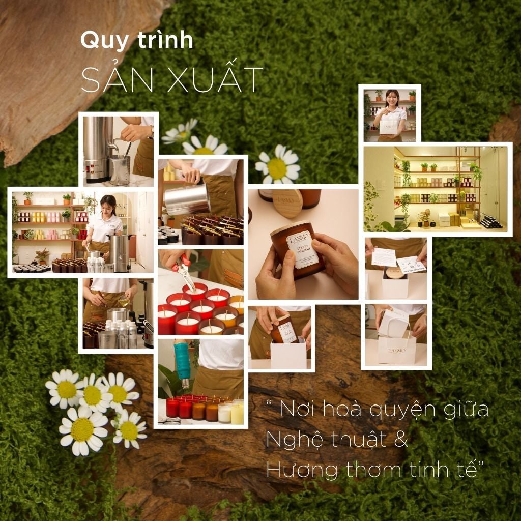  Combo 2 Nến Thơm Cao Cấp Lasmo Hương Cà Phê Robusta và Bánh Quy Bơ 60gr Dành Cho Phòng Vừa Và Nhỏ 